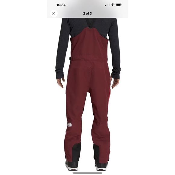 The North Face NF0A5ABY92L Men's Sz Large Red Dragline Waterproof Ski Bib $325 - Picture 8 of 8